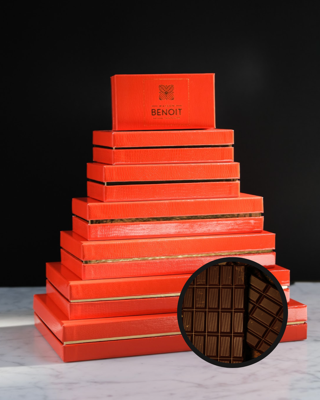 Ballotin de chocolats noirs